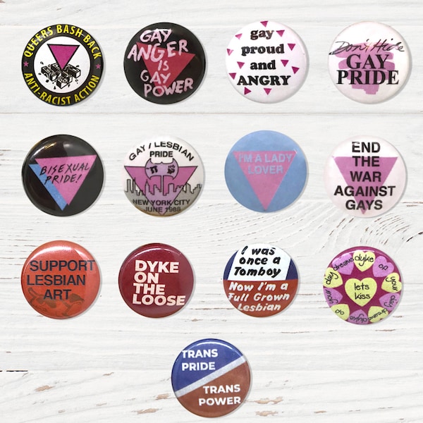 LGBT Vintage Pins Reproduction