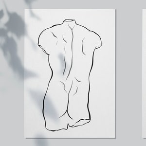 Greek Roman Sculpture Figure Art Illustration Print
