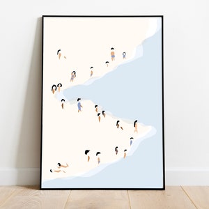 Impresión de arte de Seaside Beach - impresión de arte de pared abstracta