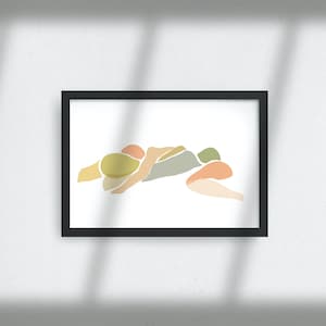 Abstract Figure Art Print - Sleepers - Abstract Wall Art