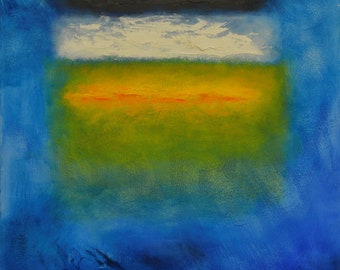 Trinitarian Theology Dreaming of Rothko #21 - Original Abstract Oil Painting Framed, ready to hang