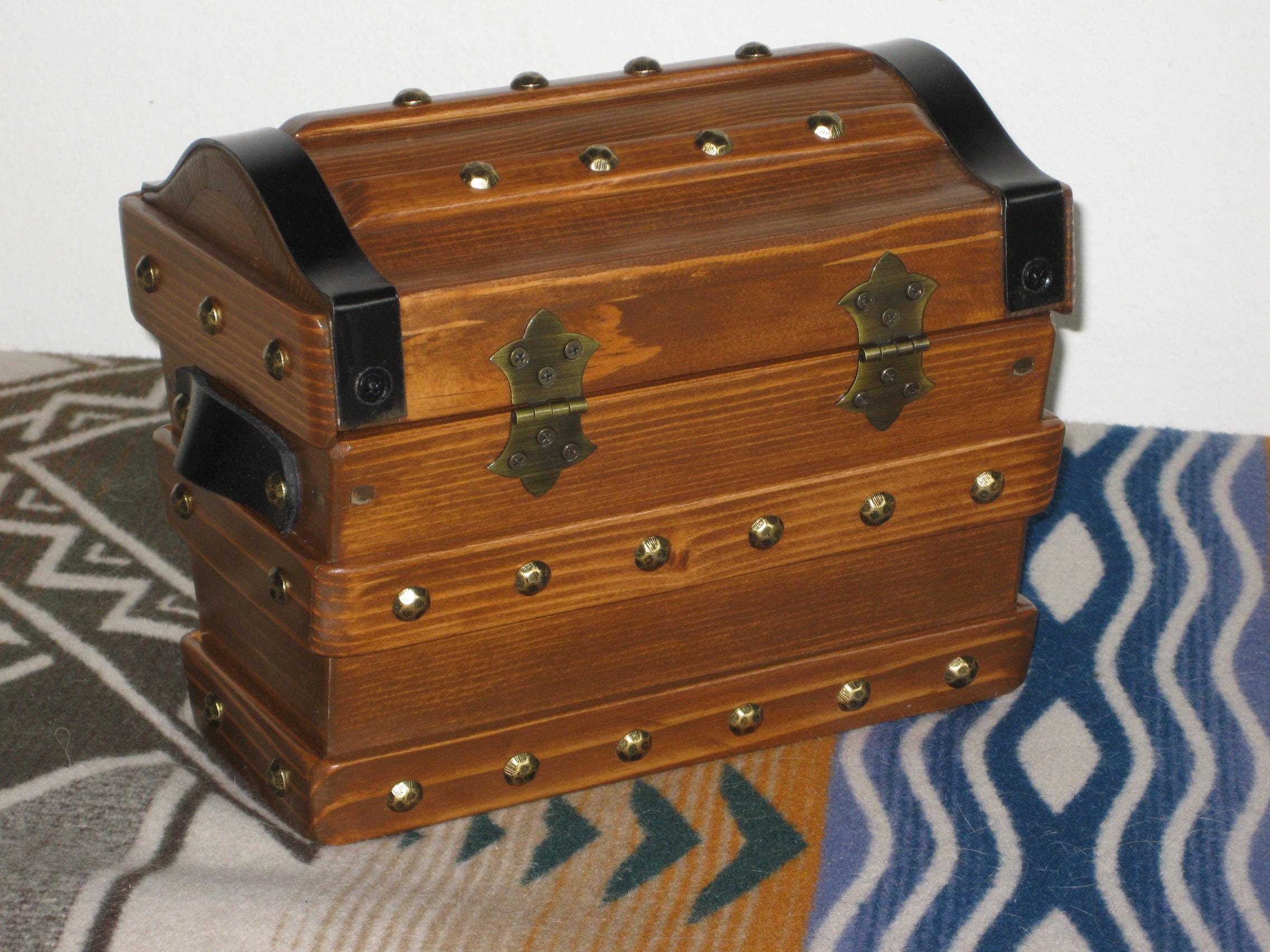 Small Wooden PIRATE TREASURE Chest ~ Handcrafted ~ Over 500 Pirate ...