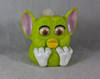 Furby McDonald's Toy Lime Green/White Flip Eek