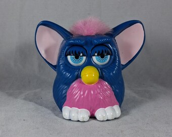 Furby McDonald's Toy Dark Blue/Pink Push Tail