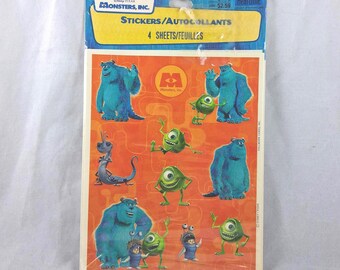 Monsters Inc. Hallmark Heartline Sticker Sheets