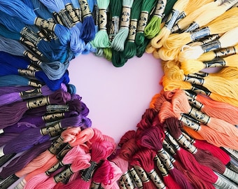 DMC Embroidery Floss, Pick your Color and Quantity, DMC Thread Floss, Cross Stitch Floss, Embroidery Floss, DMC Min *15qty please!*