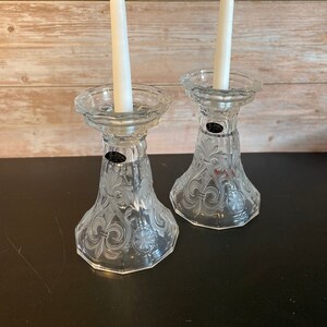 Vintage 3 Way Glass Vase Pair