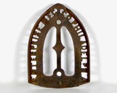 Antique Sad Iron Trivet Vintage 19th Century Cast Iron by Enterprise Manufacturing Company, Philadelphia