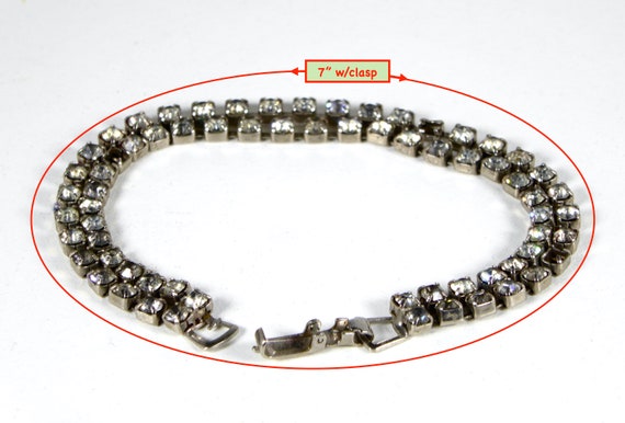 Vintage CORO Bracelet Classic Double Row Bright R… - image 8