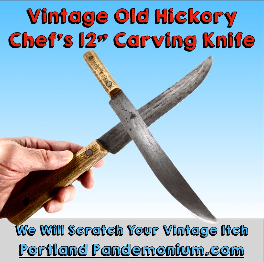Classic Old Hickory 12 Chef's Carving Knife, 8 Carbon Steel Blade, Full ...