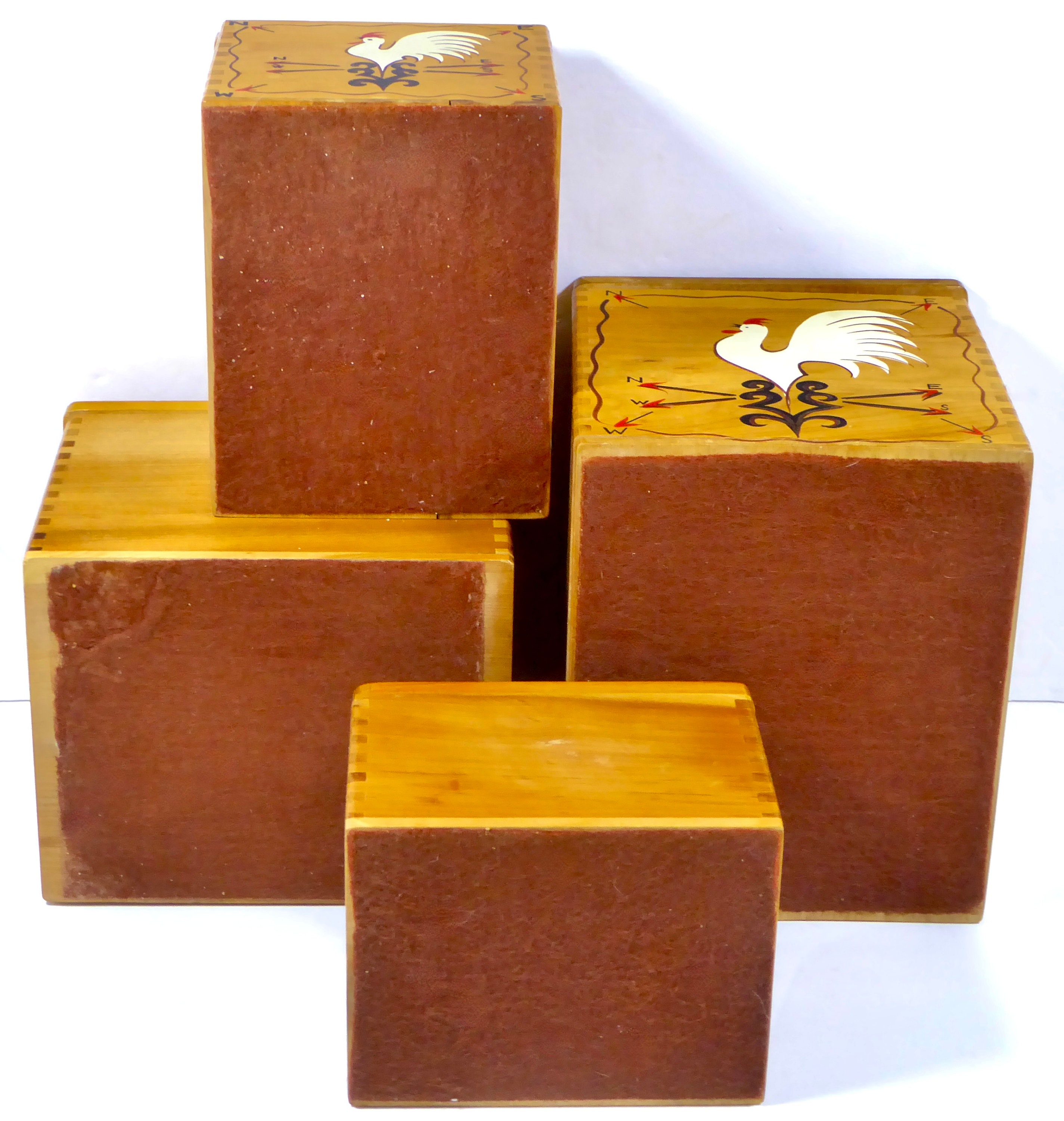 Vintage Nesting Kitchen Storage Boxes Dovetailed Oak Etsy