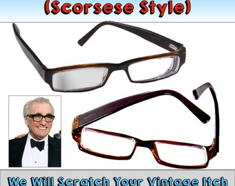 Cadres vintage Perry Ellis rectangulaires de style Scorsese, écaille de tortue, modèle 258-1 vers début 2000 taille 51-130-17 avec correction bifocale