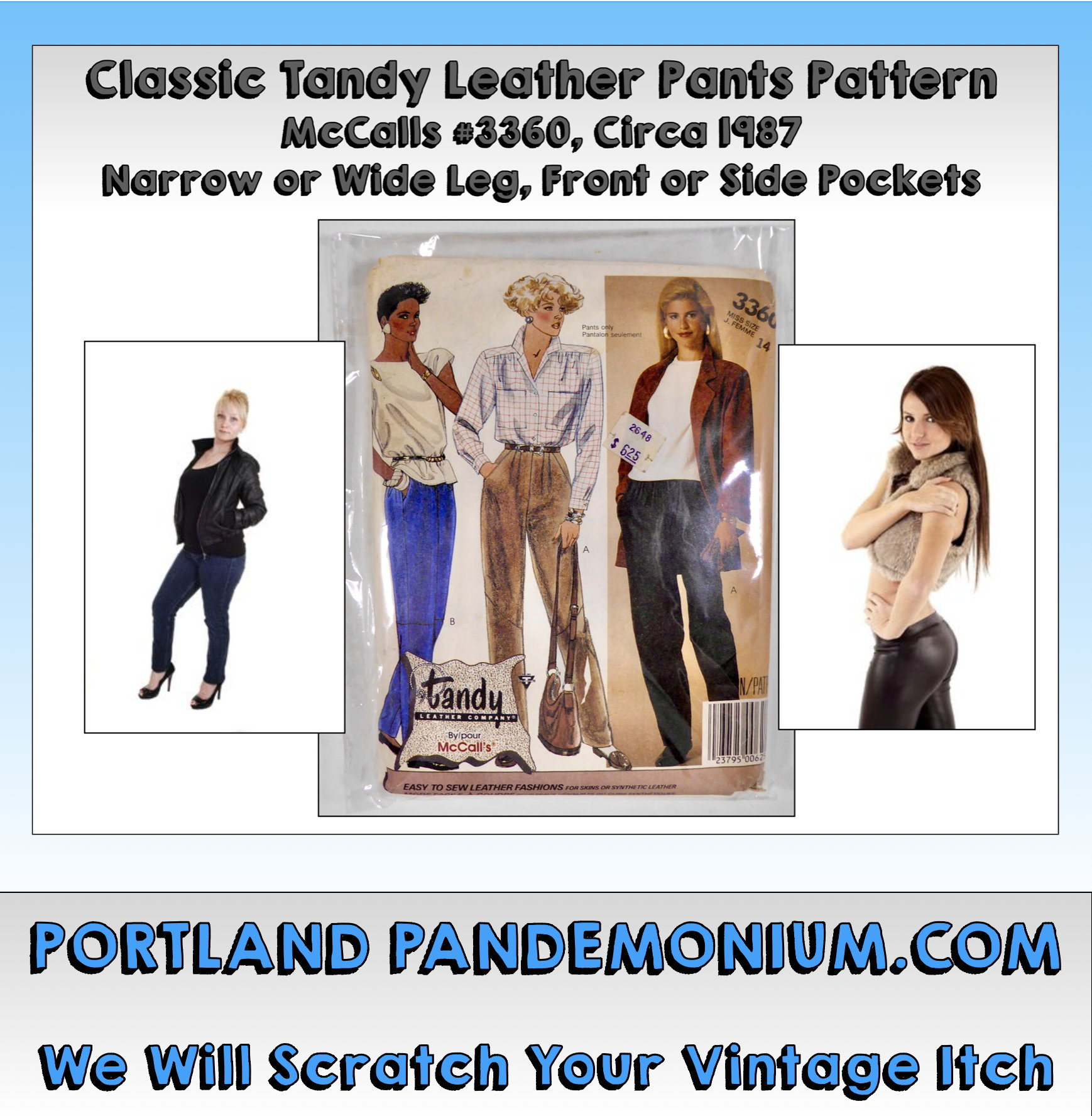 Vtg NOS Tandy Leather Doodle Page of the Month Pattern