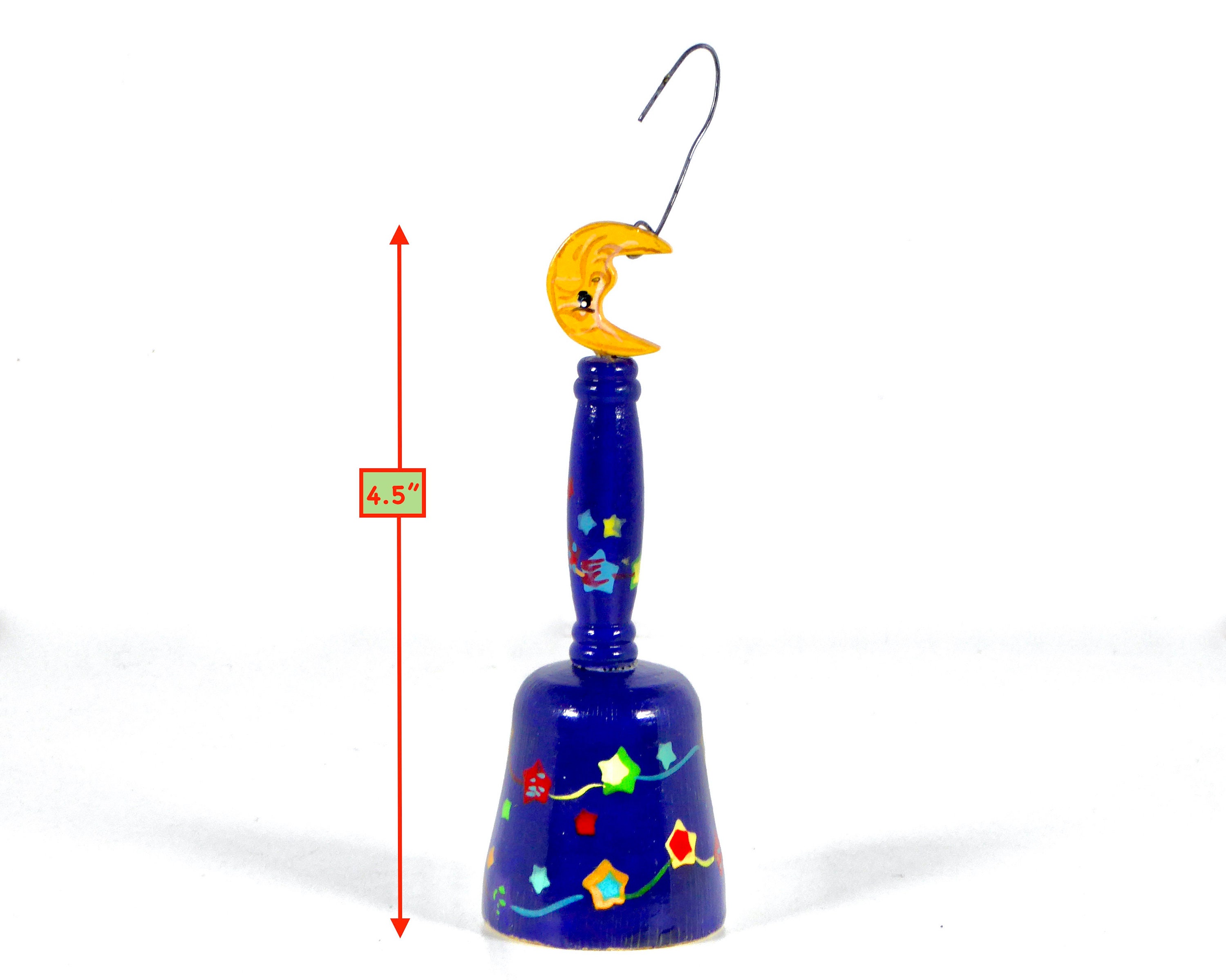 Om - Handpainted Wooden Decorative Bell Hanging 06