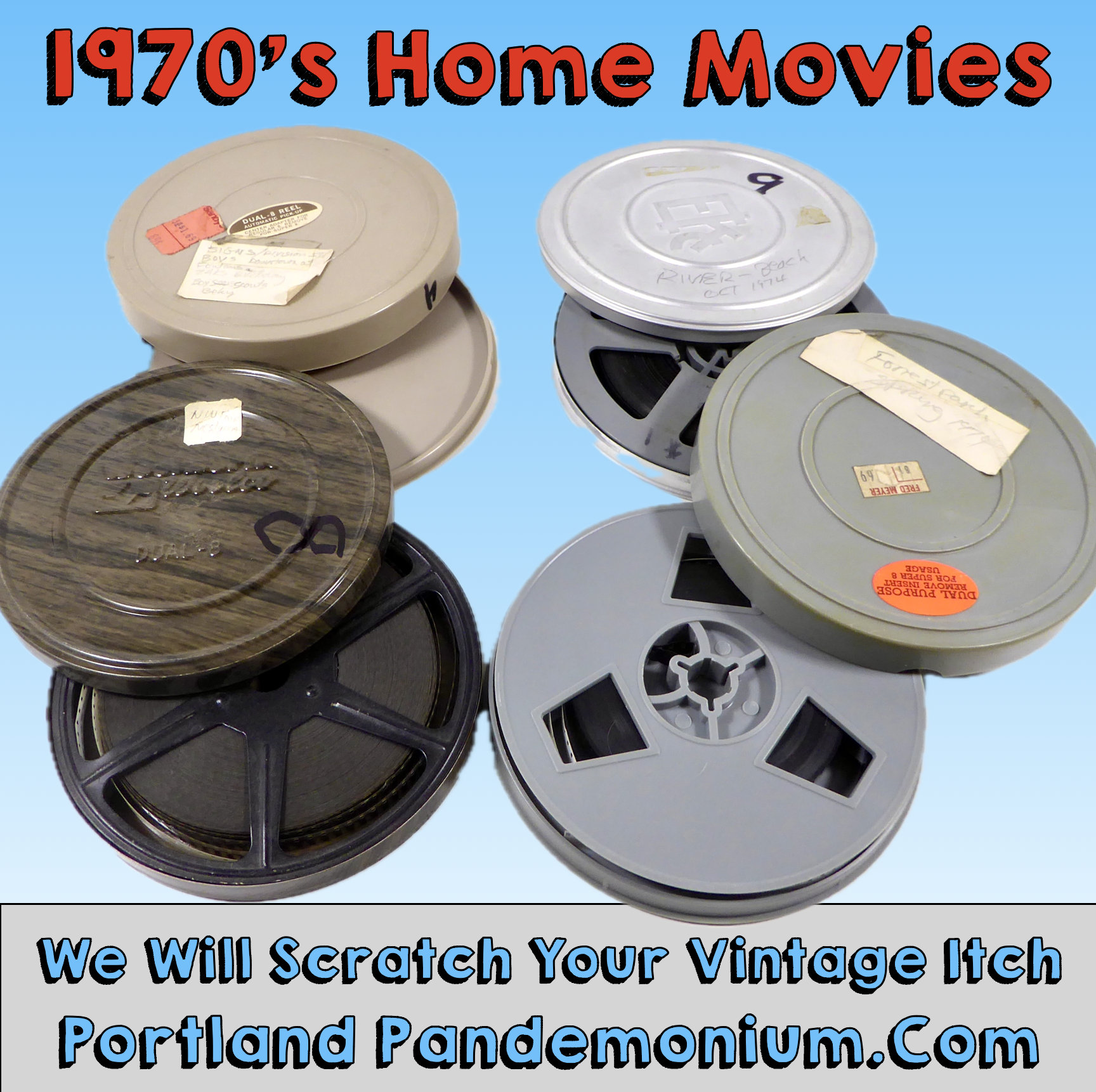 1970's Home Movies, Portland Oregon Family Films, 200' Reels 8mm