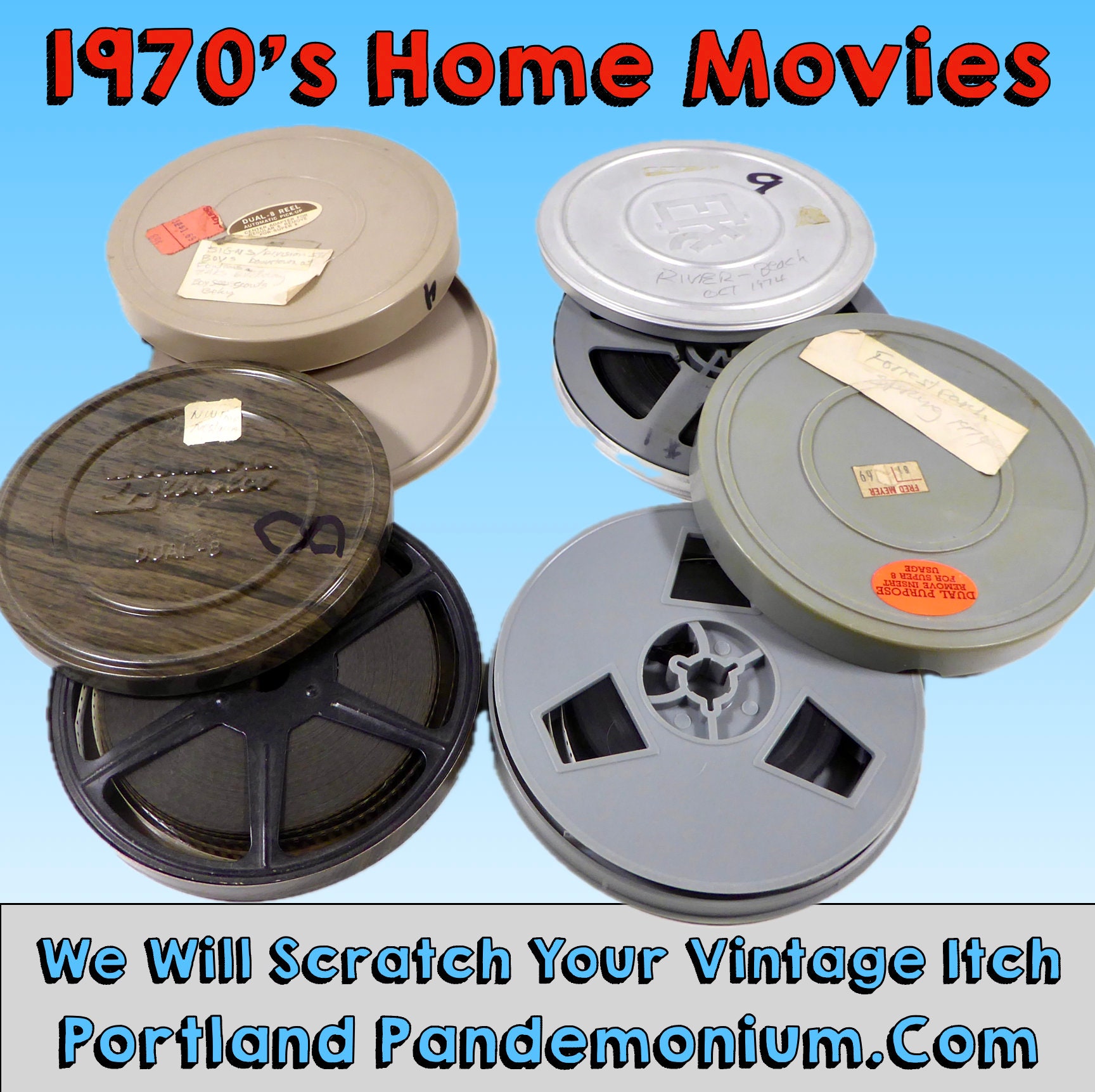 1970's Home Movies, Portland Oregon Family Films, 200' Reels 8mm