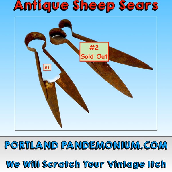 Vintage Sheep Shears: Primitive, Steampunk, Rustic, Rusty, and Ready for Your Yard and Garden Art, Man Cave, or Repurpose