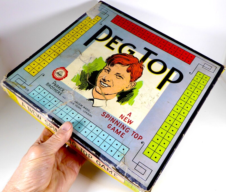 Vintage Depression Era Tabletop Board Game peg Top Etsy