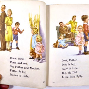 Vintage Dick & Jane we Work and We Play Reading Pre-primer, 1951 ...