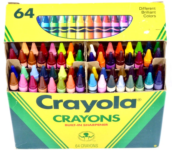 Vintage 1988 64 Crayola Crayons 