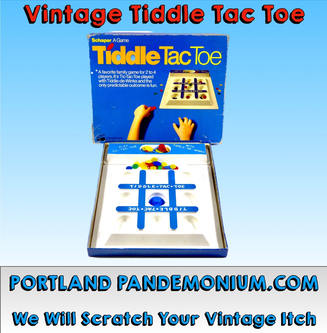 Vintage Tiddle Tac Toe Game Morphing Tiddle-de-wink and