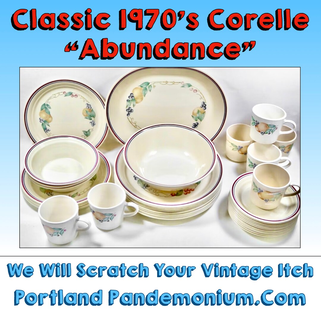 Vintage Corning Corelle abundance 1970's Dinnerware Individual Pieces