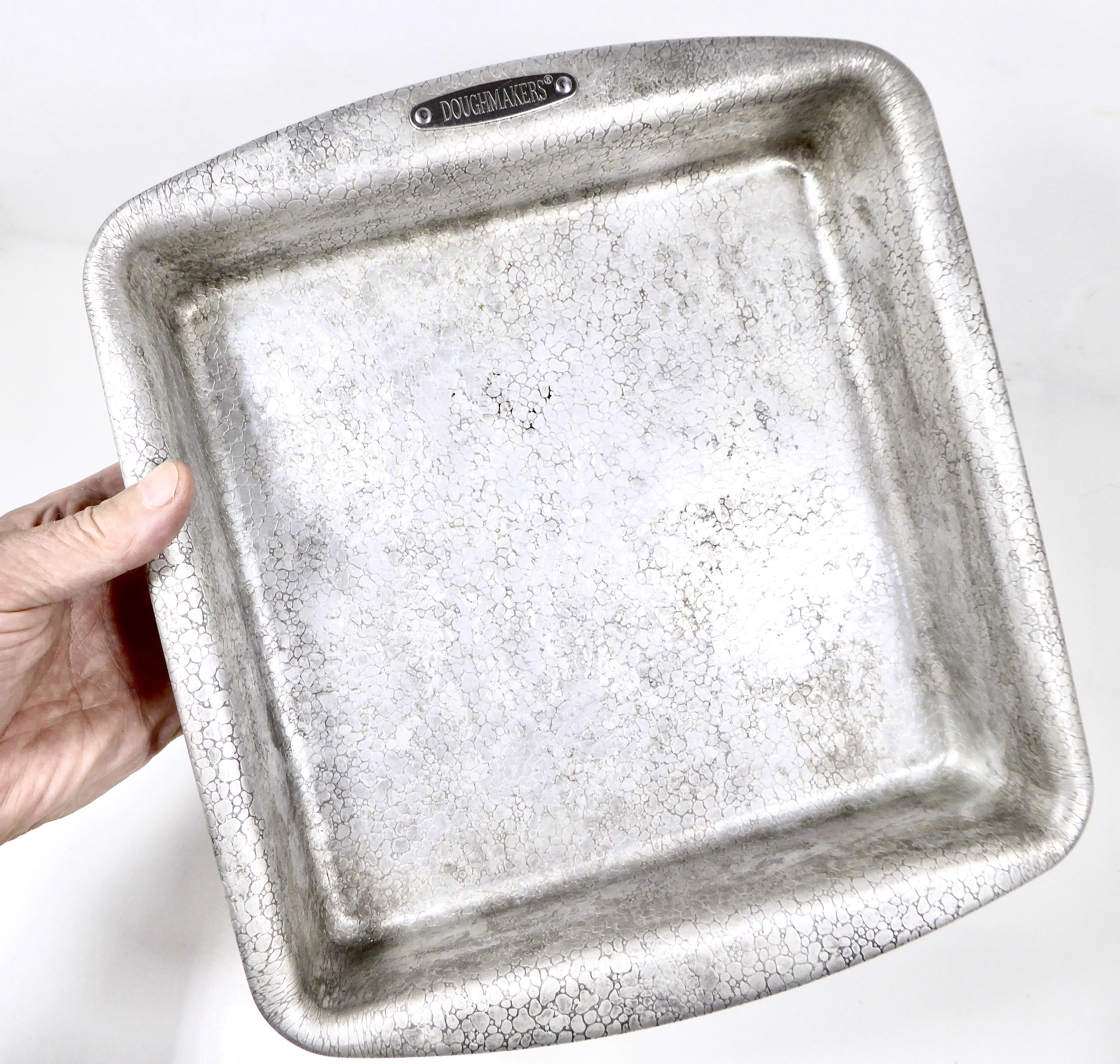 Vintage Doughmakers Gourmet Bakewear 9 Square Cake Pan, Pebbled Finish,  Heavy Gauge Aluminum, 2 Deep, crafted by Moms Who Know Best 