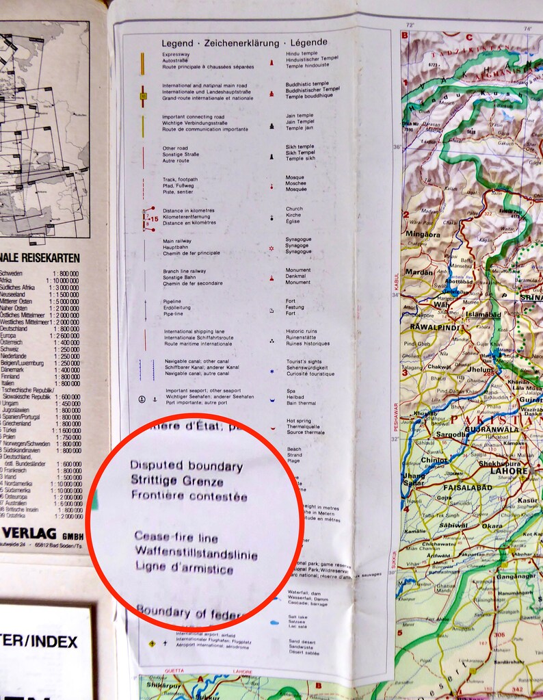Vintage Geopolitical Road Map of India Bangladesh Nepal - Etsy