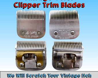 Vintage OSTER Clipping Blades Circa 1950's: Pair of Two Clippers Sets # 2 and # 1 1/2, To Fit OSTER Razor Model 111, (Razor not Included)