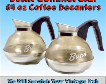 BUNN Commercial Coffee Decanter, Model RD 1990, 64 Ounce Capacity (8 Cups), Stainless Steel Bottom, Shatterproof Top, Plastic Handles