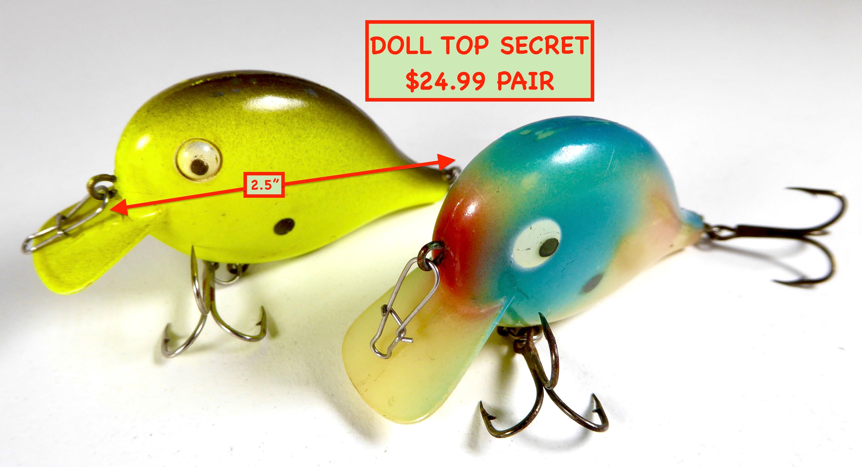 Vintage Lures: Doll Top Secret, Cordell, Helin Flatfish U20 Vintage Lures: Doll Top Secret, Cordell, Helin Flatfish U20