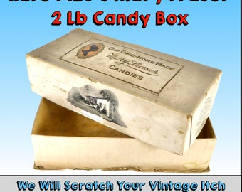 RARE Mary Fraser Old Time-Home Made Candy Box, Circa Early 1920's, Los Angeles Two Doors Down From Mrs. See's Candy! Property Tubby Lavelle