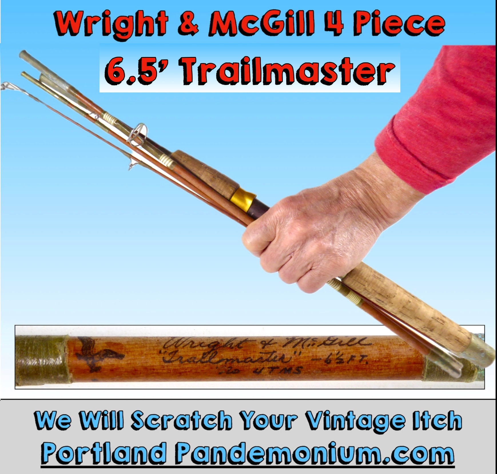 Wright & Mcgill centennial 1976 Fly Spin Fishing Rod VERY Rare