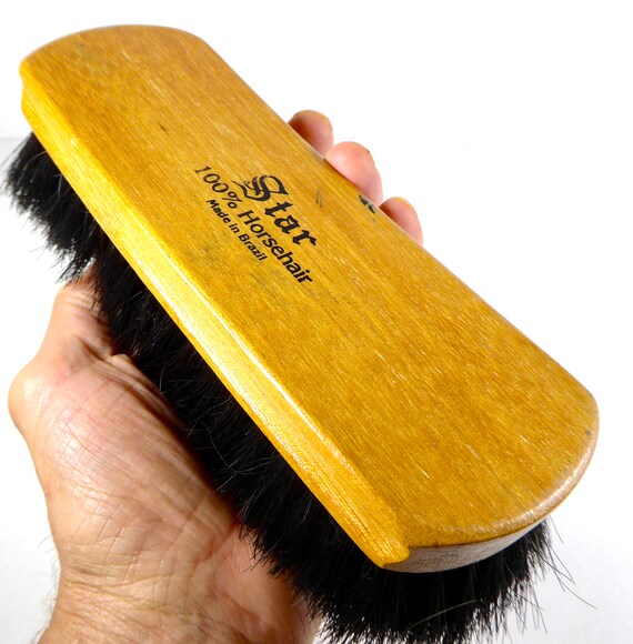 Vintage Horsehair Shoe Shine Brush, Made in Brazi… - image 4