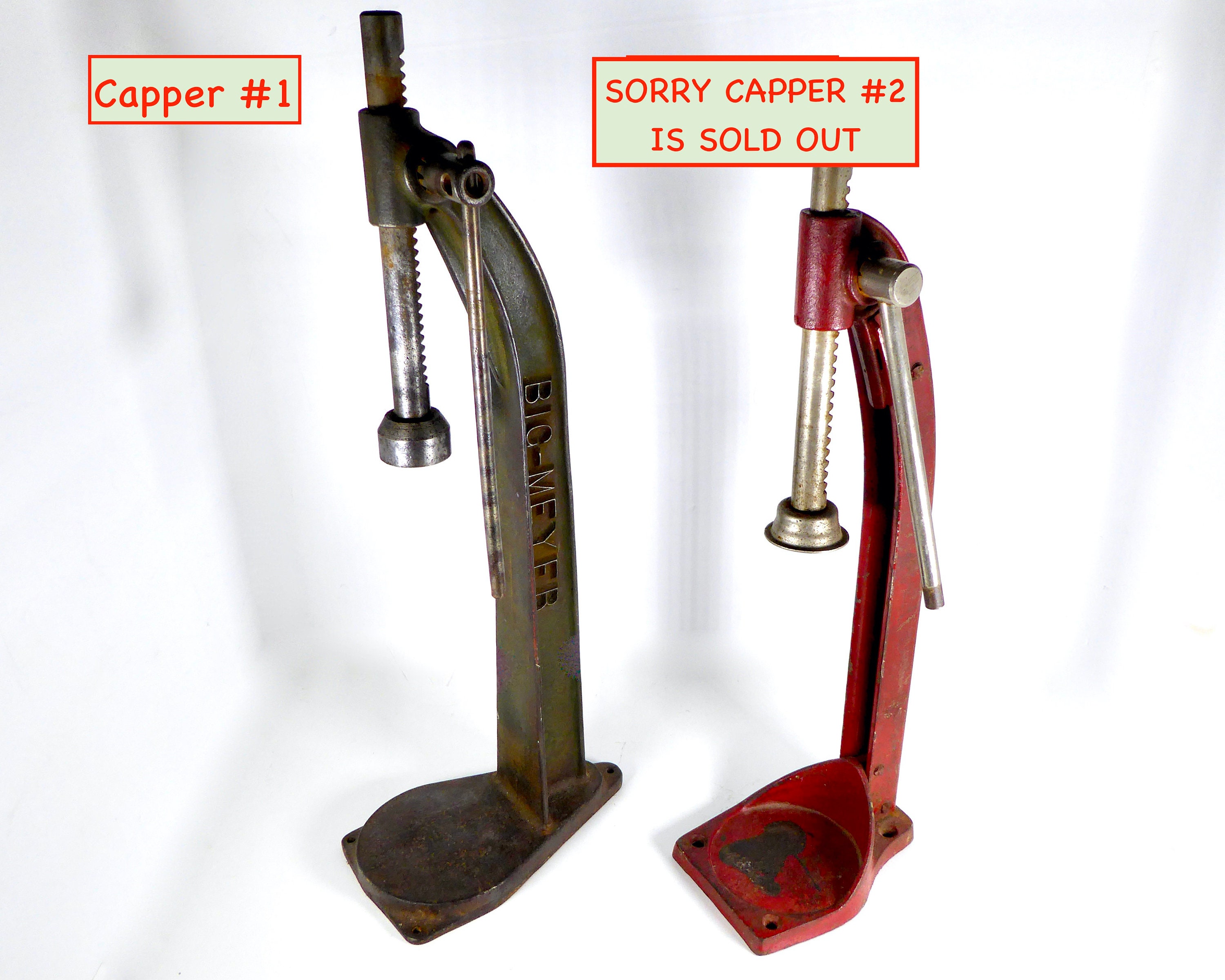 Vintage Bottle Cap Press Bench Style Steampunk Cast Iron Etsy