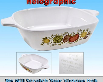 Classic Corning Ware Spice 'O Life Small Casserole P-41-B, 1 3/4 Cup With Holographic Imprint, Excellent Condition