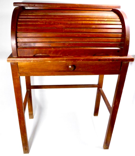 Vintage Child Size Roll Top Desk Shaker styling Full Width