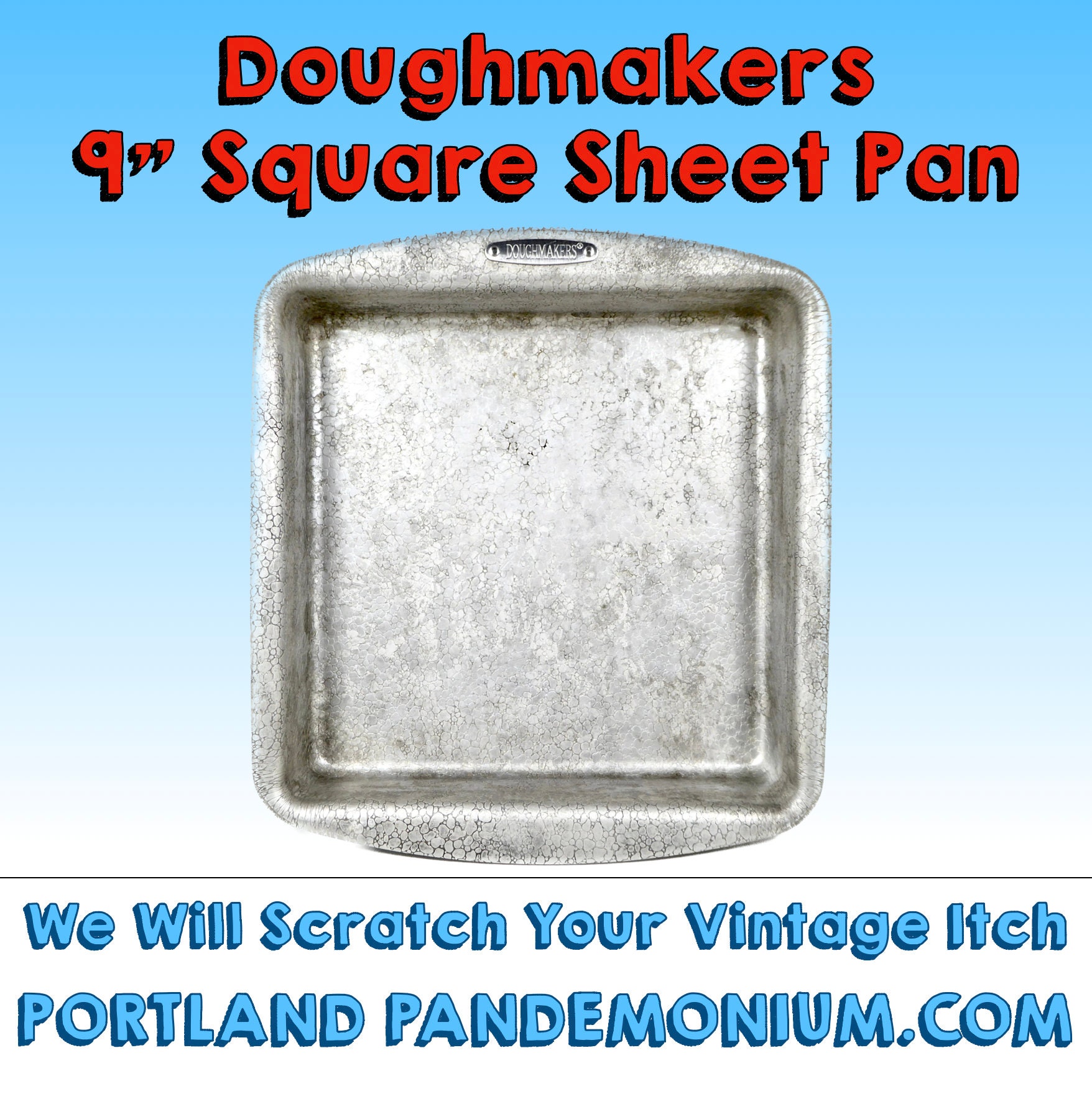 Vintage Doughmakers Gourmet Bakewear 9 Square Cake Pan Pebbled Finish Heavy Gauge Aluminum 2 Deep crafted by Moms Who Know Best Etsy Sweden