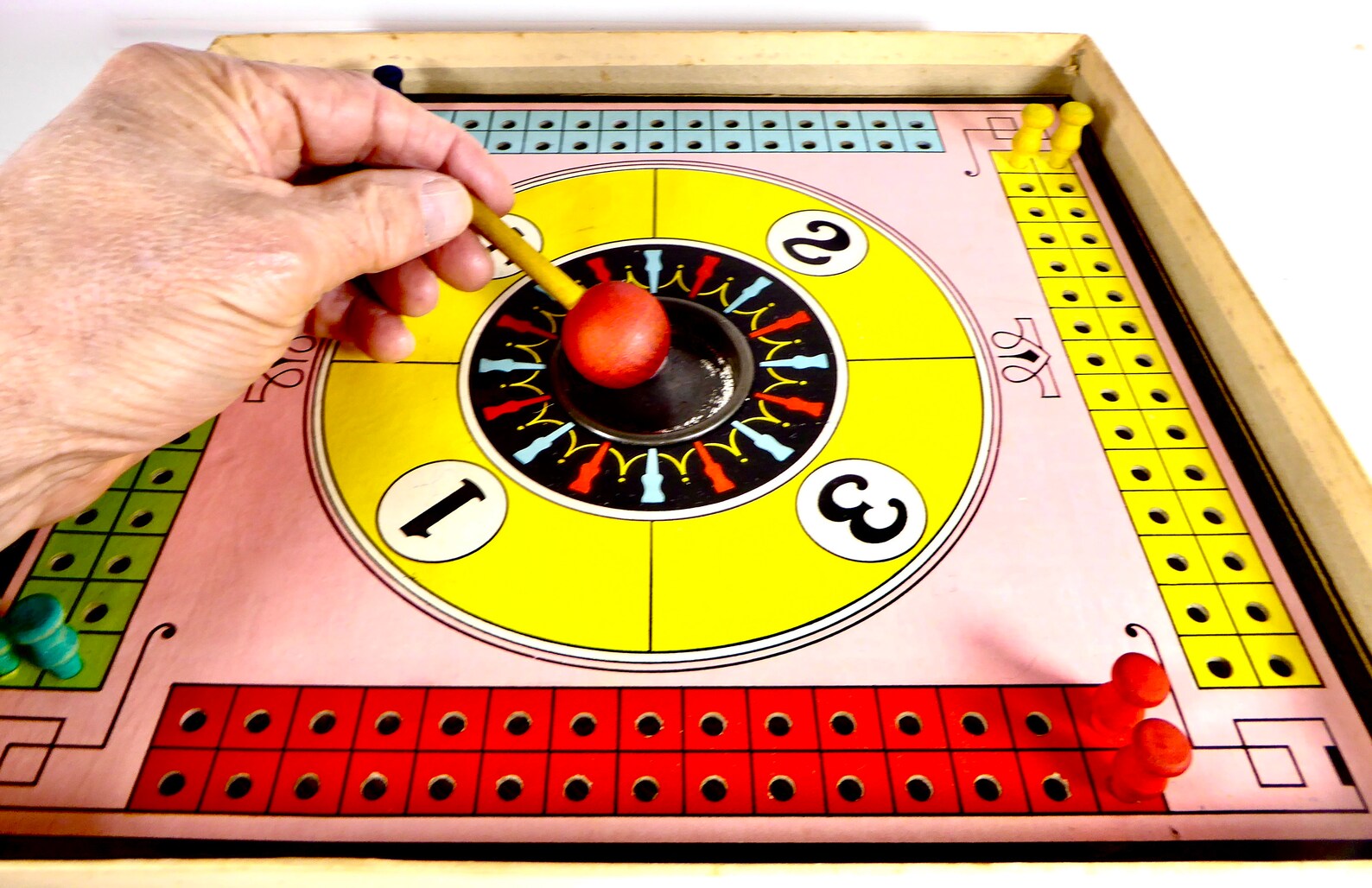 Vintage Depression Era Tabletop Board Game Peg Top Etsy