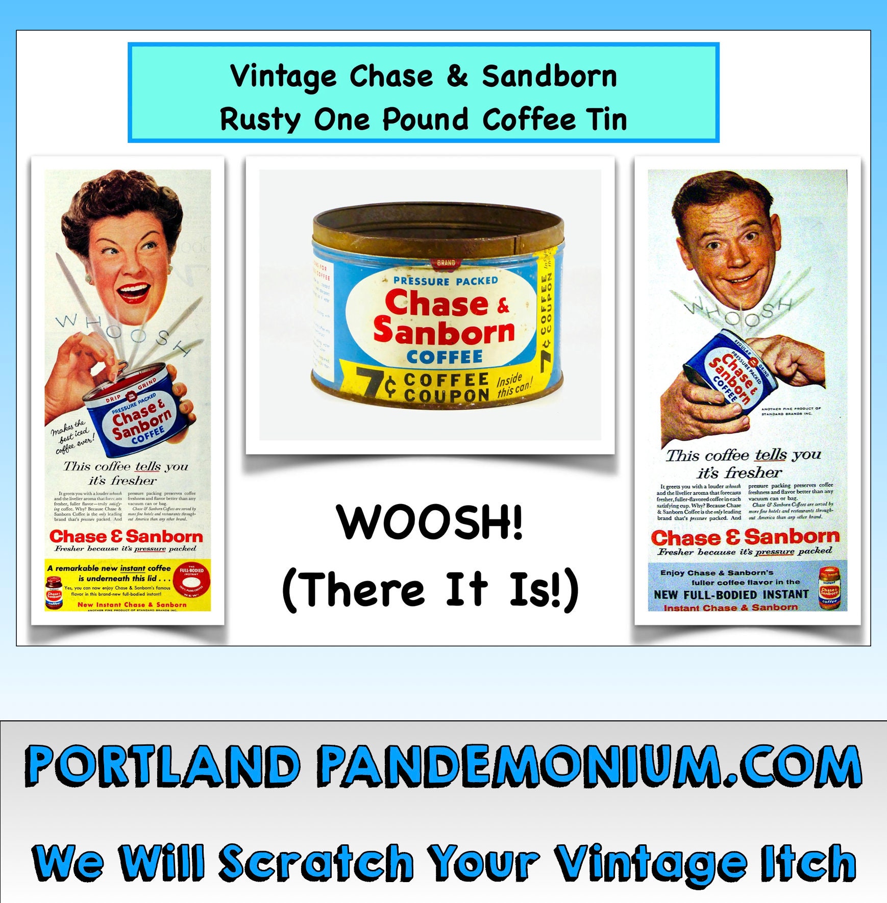 Vintage Chase & Sanborn Rusty Coffee Tin, One Pound, Key Opened Lid,  Watertight, 1960s Mid-century Kitchen Standard Brands, Unfair Trade - Etsy