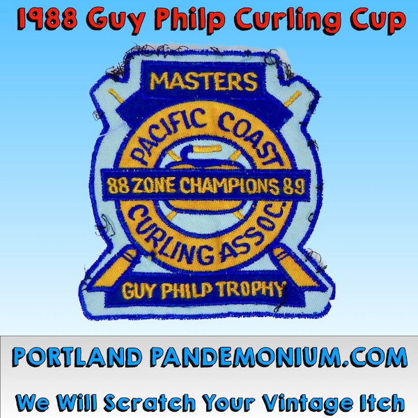 Canadian Curling Trophy Jacket Embroidered Patches, Women's Master's and Senior Championship Yukon Provincial Guy Phillips Trophy