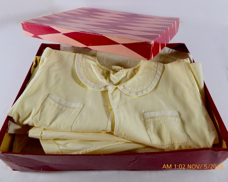 Vintage Romper Dress-Up Dainty Buttery Yellow Circa Mid-Century Era 1940/'s Fine Embroidery and Button Details Child or Doll Dress Up