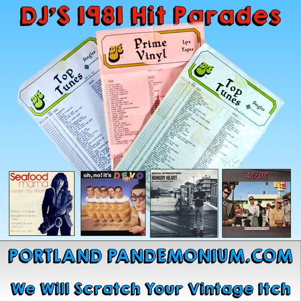 1981 Hit List From D J's Record Shop Portland Oregon: When Disco Morphed into New Wave Devo Quarterflash Kool & Gang Bruce AC/DC