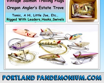 Vintage Trolling Plugs, Classic Tomic, Little Joe, Ahi, 4 to 7 Fully Rigged  and Ready to Go, From an Avid Oregon Salmon Fisherman's Estate -  Canada