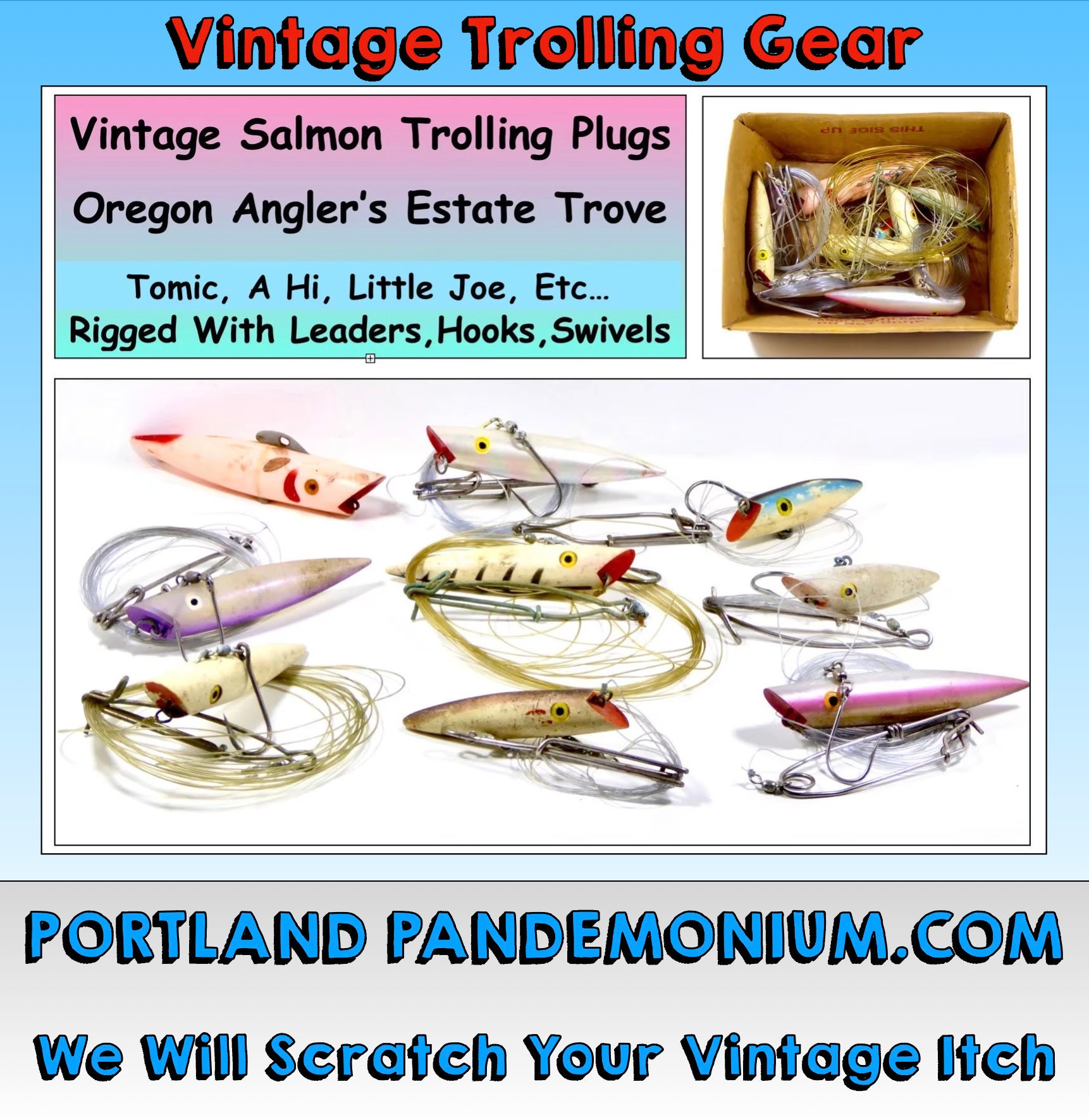 Vintage Trolling Plugs, Classic Tomic, Little Joe, Ahi, 4 to 7 Fully Rigged  and Ready to Go, From an Avid Oregon Salmon Fisherman's Estate -   Finland