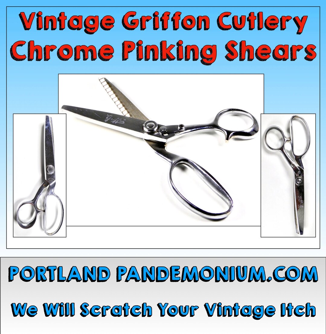 Vintage Pinking Shears Griffon pink All 8 Model Made in Japan, 1970's