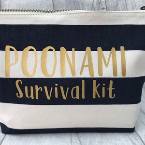 Kit de survie Poonami (sac et gilet uniquement) porte-monnaie pour bébé, cadeau de baby shower, cadeau de nouvelle maman