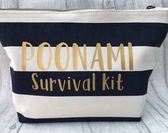 Poonami Survival Kit (bag and vest only) baby change purse, Baby Shower Gift, New mum gift
