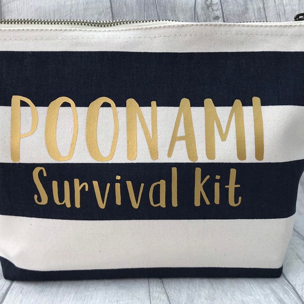 Poonami Survival Kit, fully stocked baby change purse, Baby Shower Gift, New mum gift