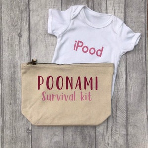 Poonami Survival Kit, fully stocked baby change purse, Baby Shower Gift, New mum gift image 10